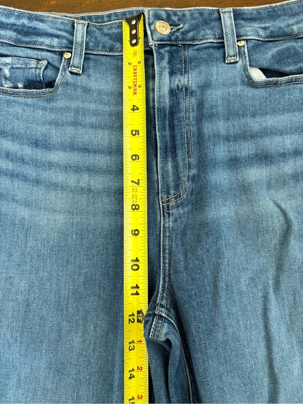 Paige Claudine High Rise Distressed Ankle Flare Raw Hem Jeans Size 31 - Picture 12 of 15